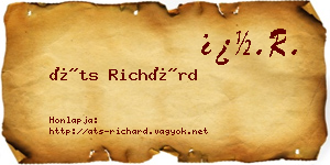Áts Richárd névjegykártya