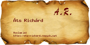 Áts Richárd névjegykártya